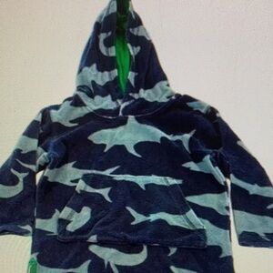 Kids Shark Patterned Swim Cover-Up